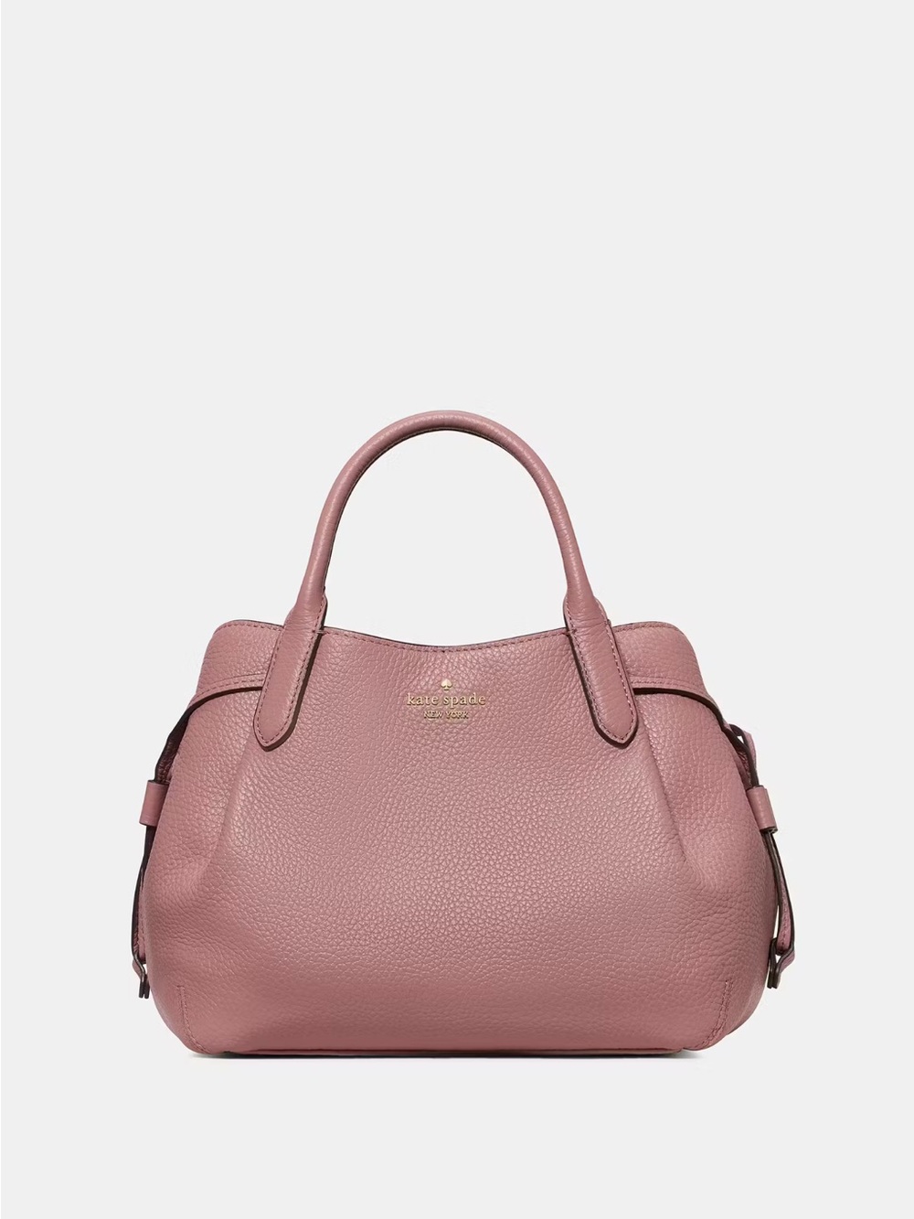 ♠️Kate Spade Dumpling Small Pebbled Leather Satchel Bag, Dusk Rose Pink NEW NWT